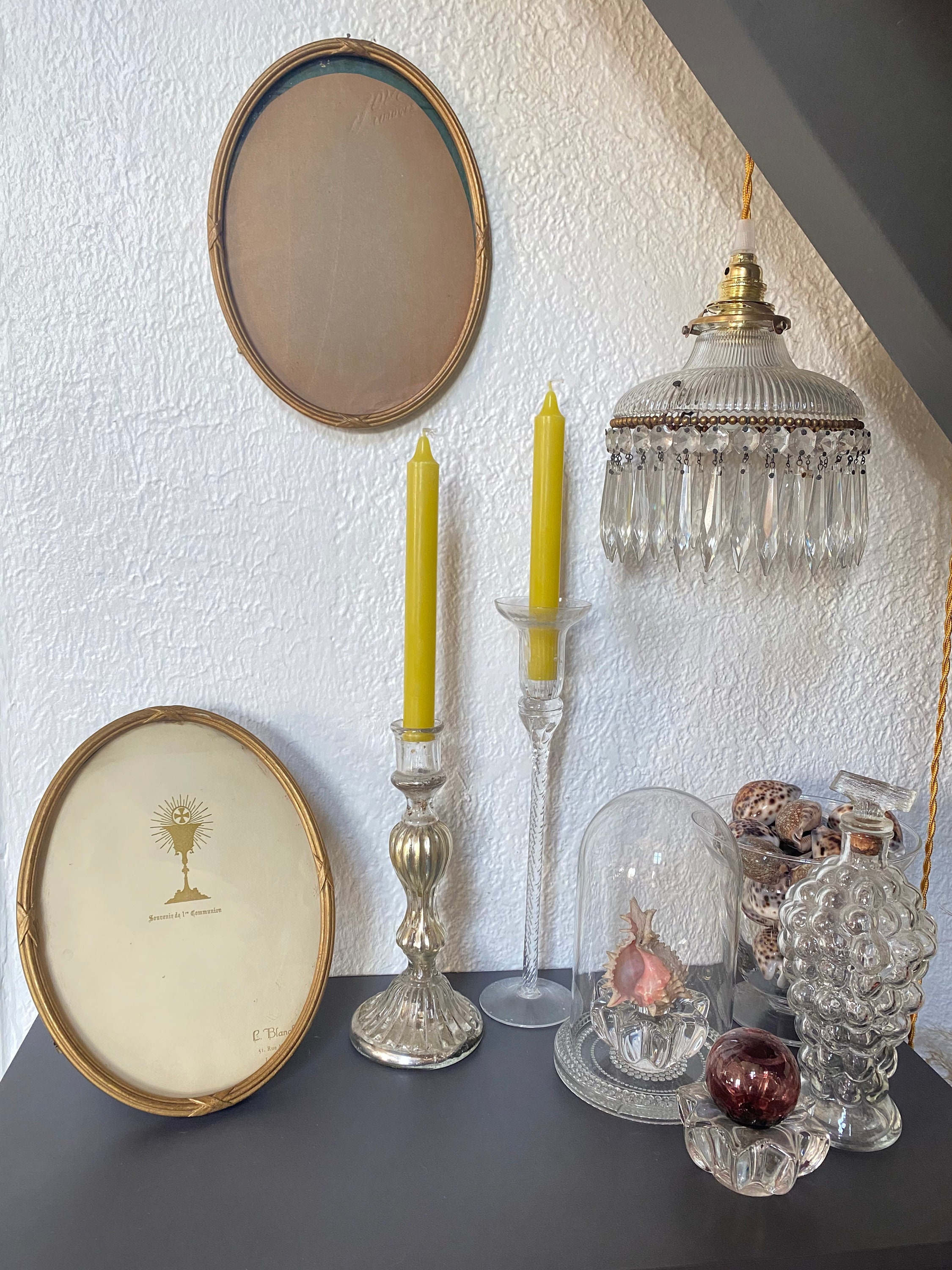 Cadres Photos Anciens en Bois Doré