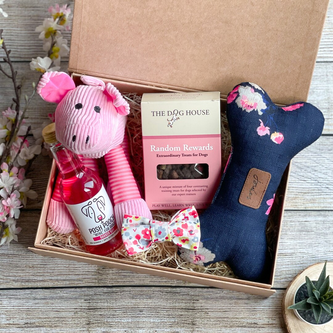 The Posh Pooch Dog Gift Box // Pretty Pink Gift Hamper Etsy