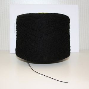 FILATO CASHMERE YARN 100% cashmere made in Italy 1000grms 35.27oz   NM2/10 black