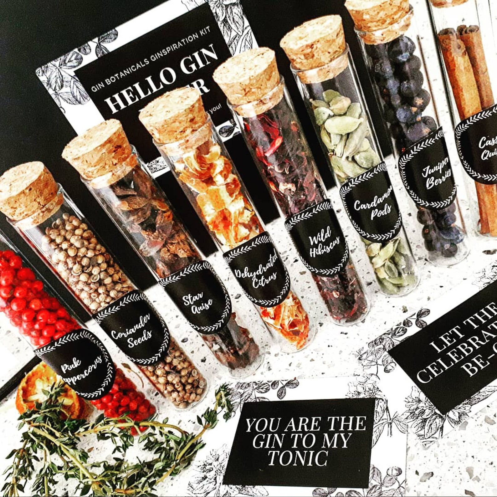 Gin Botanicals Garnish Kit Etsy Australia