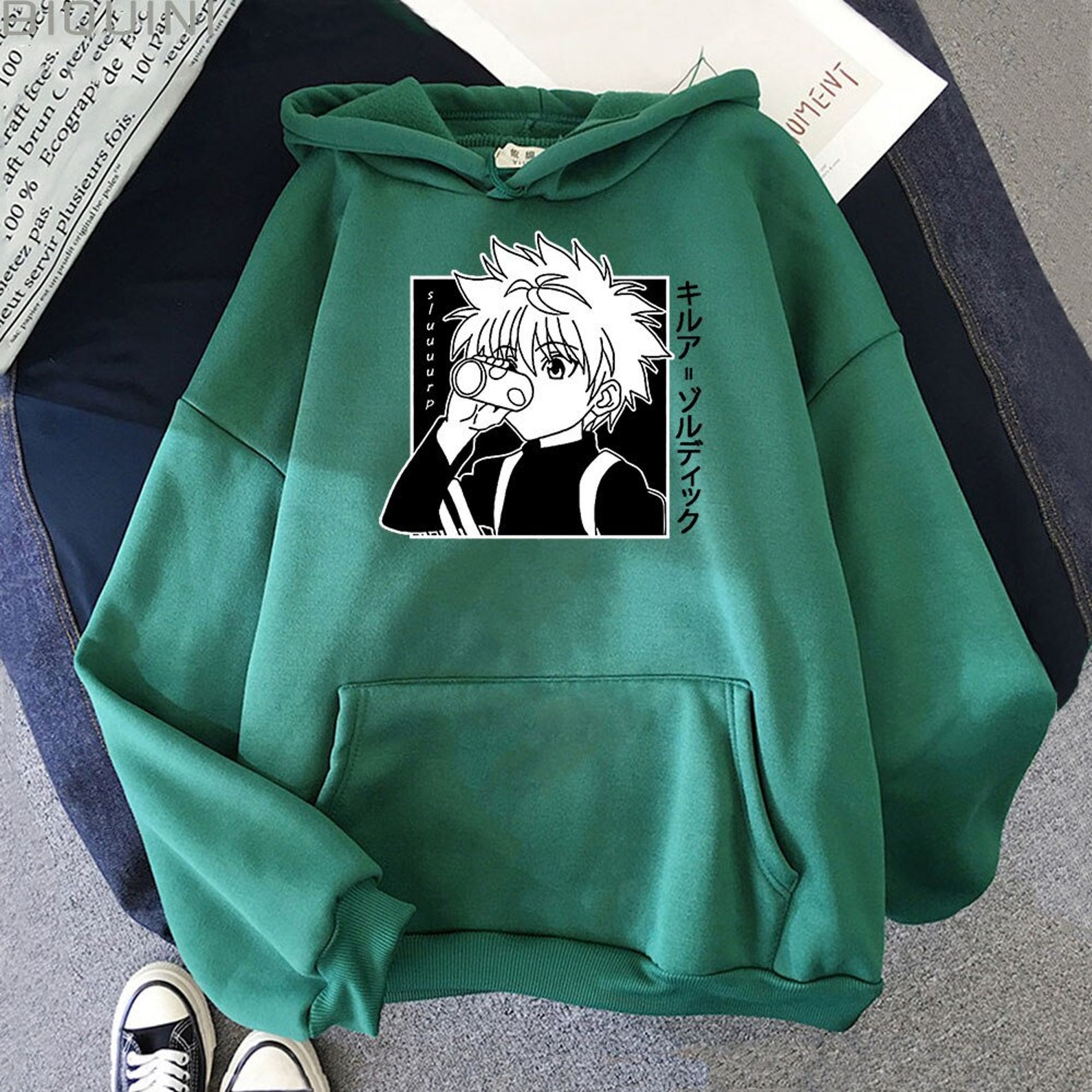 Killua reflective hoodie Clearance