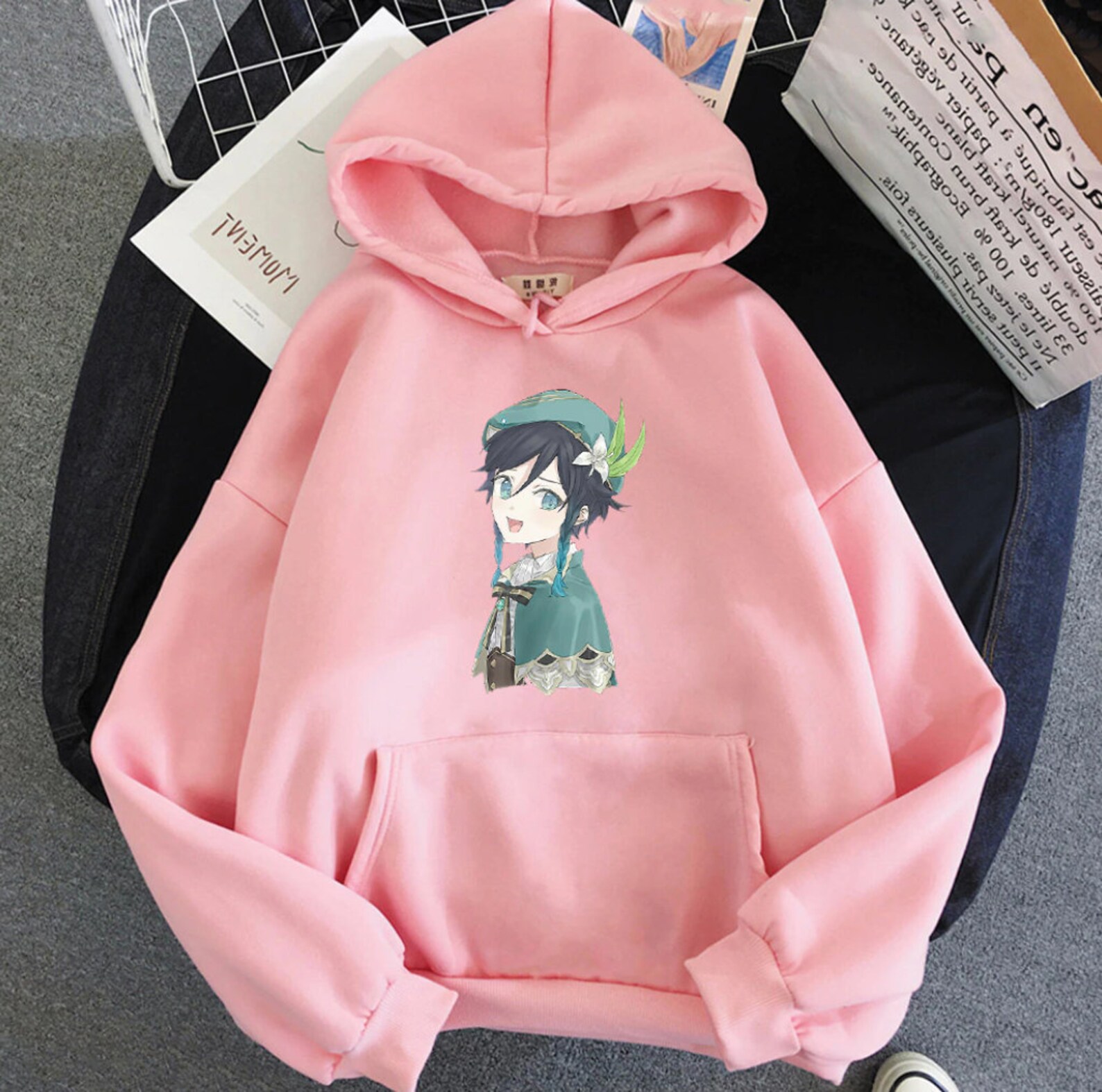 Unisex Venti Hoodie Genshin Impact Fanmade Hoodie Sweatshirt Etsy