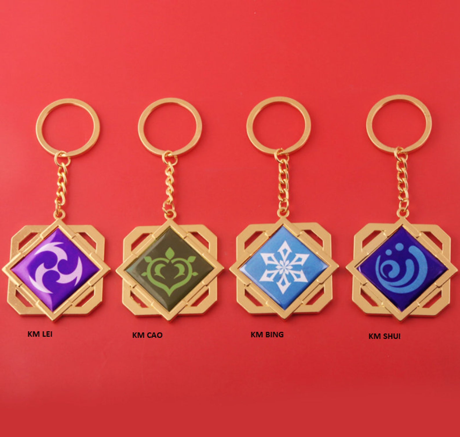 Genshin Impact Keychain Charms Etsy