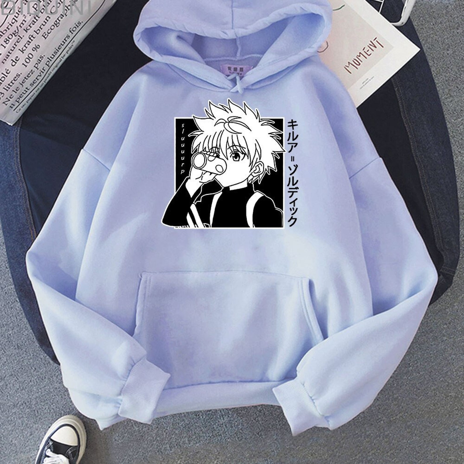Unisex Killua Zoldyck Hoodie Hunter X Hunter Fanmade Hooded Etsy