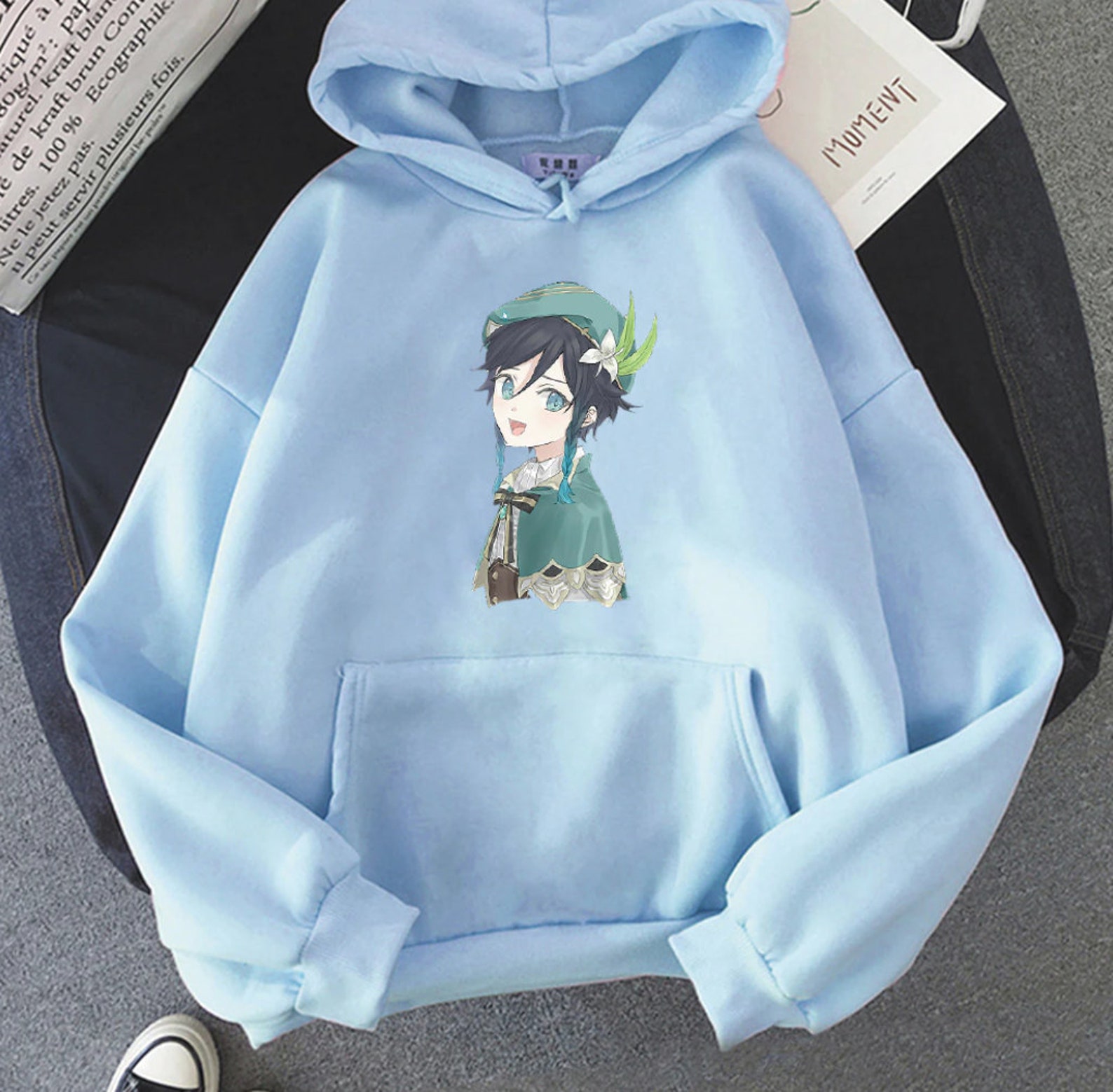 Unisex Venti Hoodie Genshin Impact Fanmade Hoodie Sweatshirt Etsy