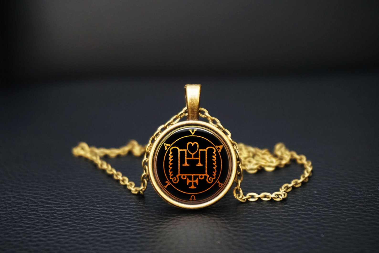 Vapula Pendant Goetic Demon Pentagram Necklace Occult Etsy