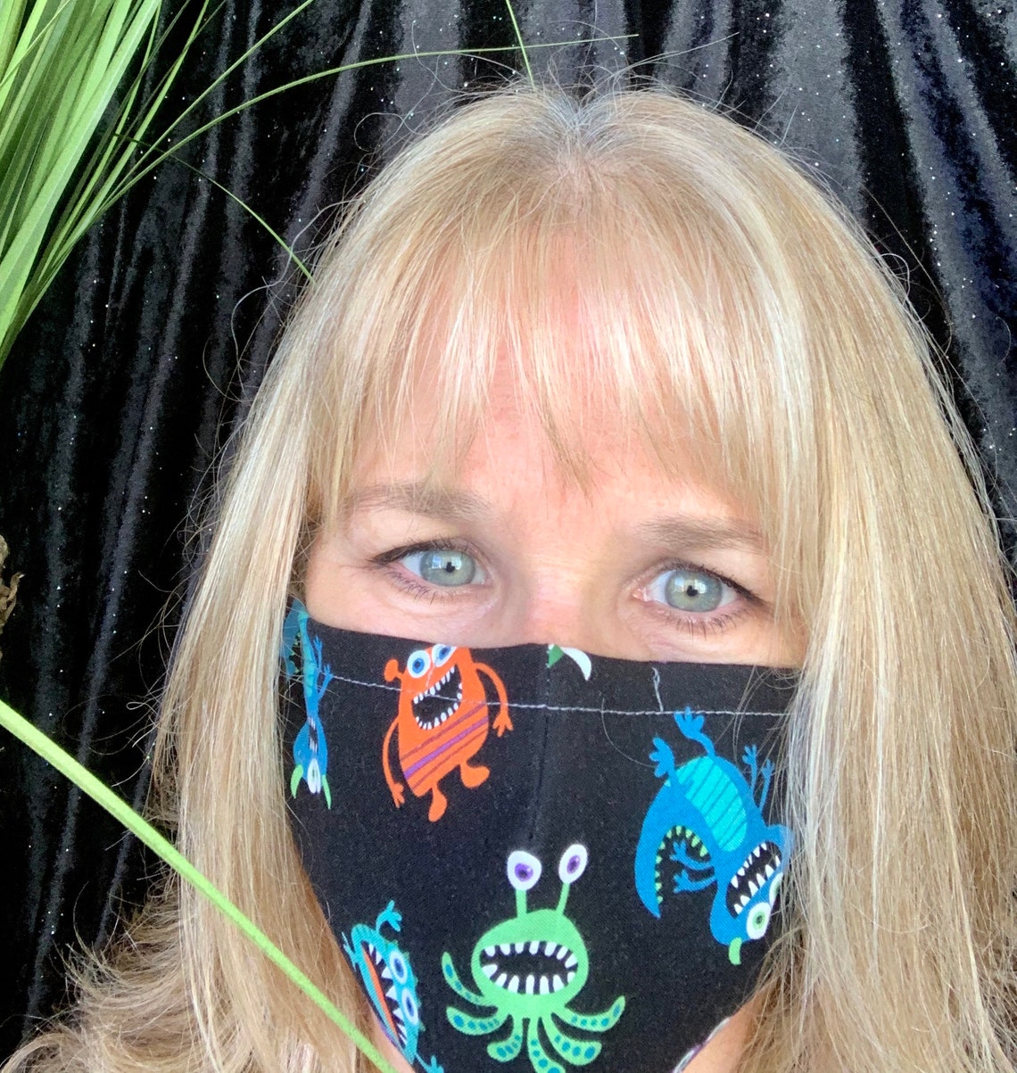 Silly Monster face masks washable 100 cotton kids & Adult Etsy