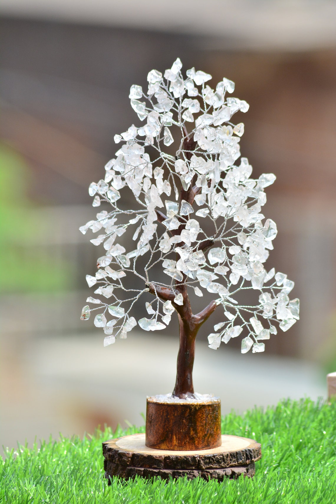 Clear Quartz Crystal Gemstone Bonsai Money Tree Natural Etsy