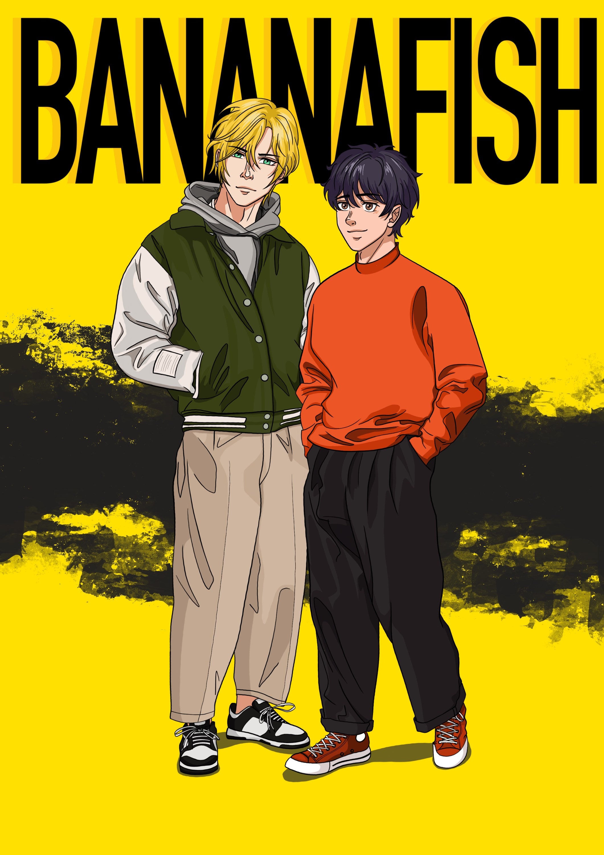 Ash Lynx and Eiji Okumura Led Anime Lamp (Banana Fish)