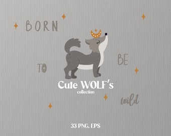 Cartoon Wolf Png Etsy