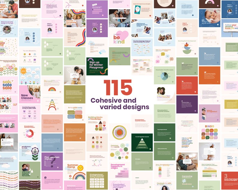 Early Education Canva Facebook Templates, Child Development (115 Designs) image 2
