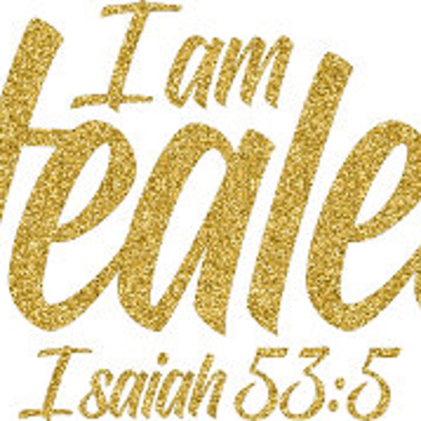 I am Healed -Gold-Bling-Tee Shirts-Sweatshirts-Hoodies-Plus Sizes-Childrens-Totes