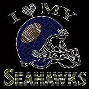 Seattle Seahawks bling jersey shirt, size XXL