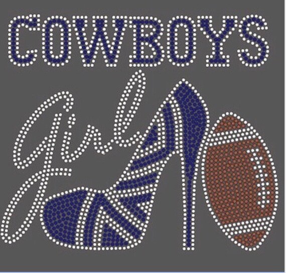 Cowboys Girl-rhinestone Bling-sweatshirt-tee Shirt-hoodie-tote - Etsy