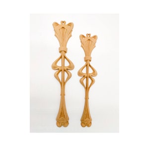 Vertical Onlay furniture, Applique furniture decor, Wood Appliques furniture, Shabby chic vertical, wooden decor, wall ornaments, pediments