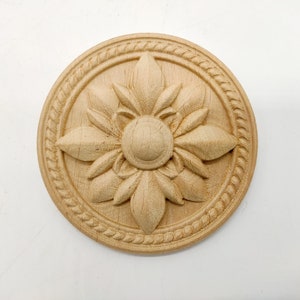 Wood Appliques, Wall ornaments, Onlay furniture, Furniture decor, DIY furniture, Wooden decor, Carved rosettes, Applique furniture decor