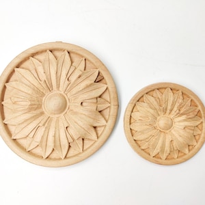 DIY furniture, Carved rosettes, Wood Appliques, Applique furniture decor, Onlay furniture, wooden decor, wall ornaments, pediments,