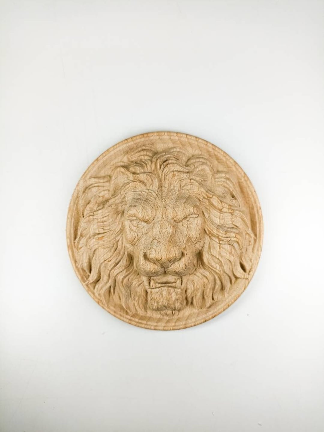 Onlay Furniture Lion, Wall Ornament Lion, Wood Appliques, Applique