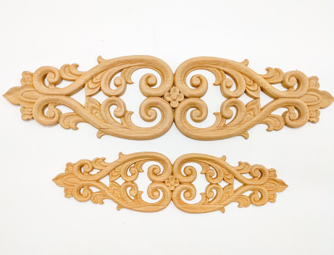 Applique Furniture Decor Onlay Furniture Wood Appliques Etsy