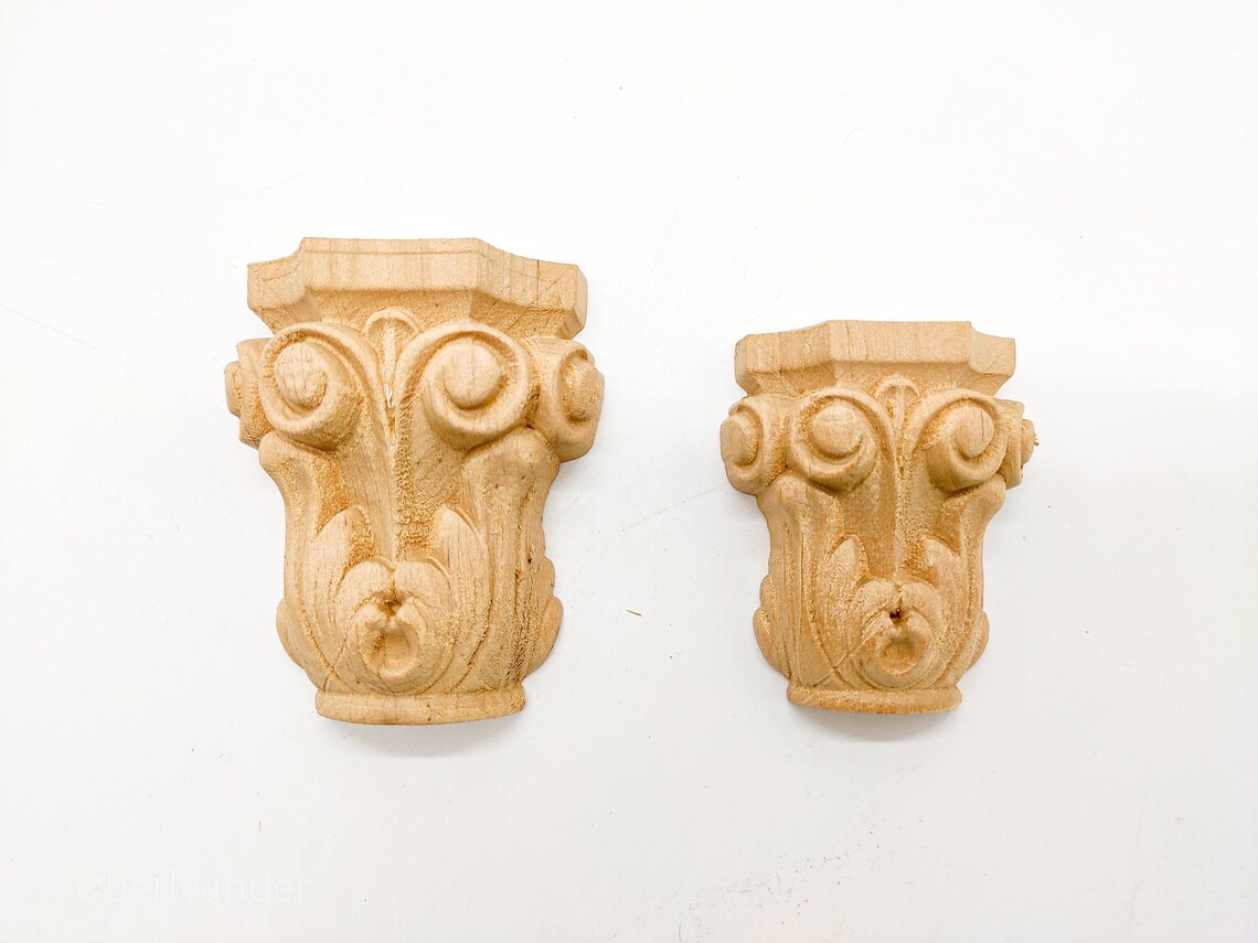 Wood Appliques Shabby Chic Decor Pediments Furniture Decor Etsy