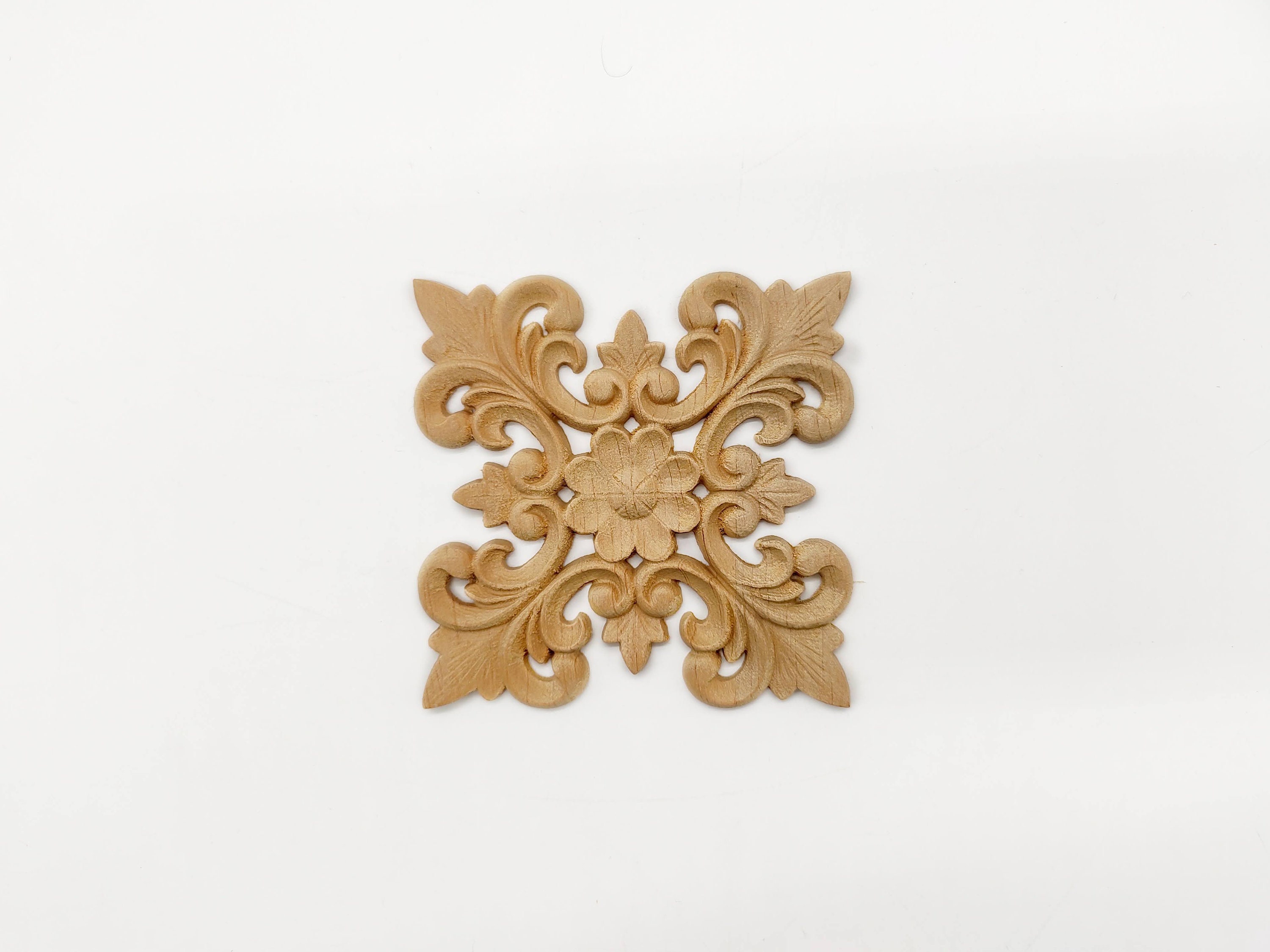 Wood Appliques Applique Carved Rosettes Furniture Decor DIY Etsy UK