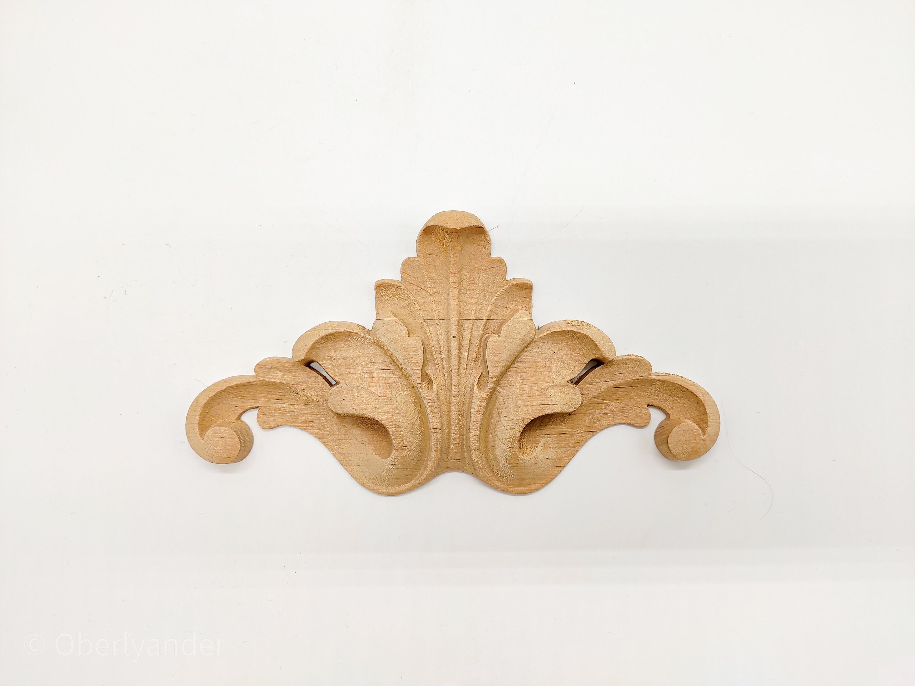 Wood Appliques DIY Carved Furniture Rosettes Wooden Decor Etsy
