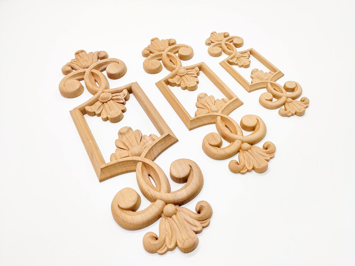 Vertical Shabby Chic Applique Furniture Decor Onlay Etsy UK