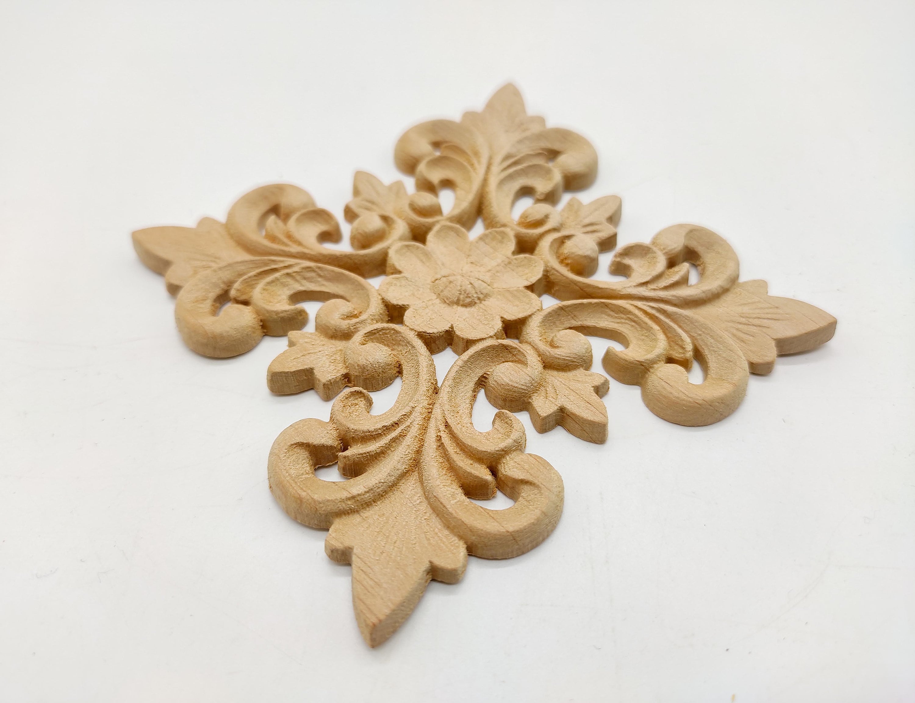 Wood Appliques Applique Carved Rosettes Furniture Decor DIY Etsy UK