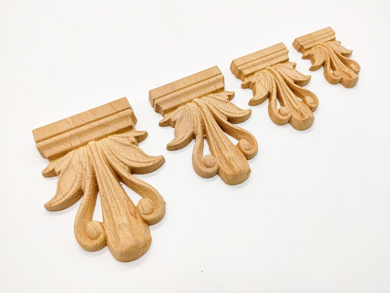 Pediments Shabby Chic Wood Appliques Furniture Onlay Etsy