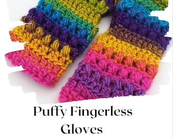 Crochet Pattern, Fingerless Crochet Glove Pattern, Wrist Warmers, Lion Brand Yarn