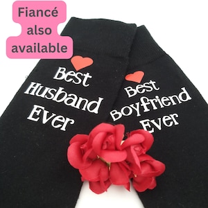 Best Boyfriend Ever Socks, Best Husband Ever Socks, Best Fiancé Ever Socks, Valentines Day Gift For Him, Personalised Socks, Christmas Gift