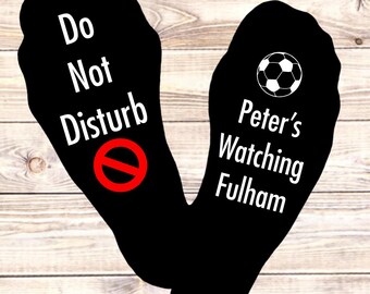 Personalized Fulham Socks: Do Not Disturb, Football Fan Gift