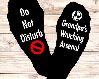 Chaussettes Arsenal personnalisées : Ne pas déranger, cadeau pour fan de football