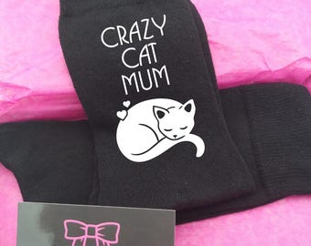 Crazy Cat Mum Socks: Custom Cat Lover Gift