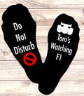 Personalised Do Not Disturb Formula One Socks, Gift For Dad, Grandad, Grandpa, Grandma, Novelty Gift For Men, Racing Lover, F1 Gift Sock