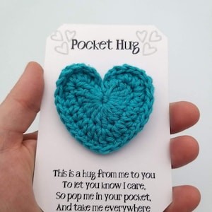 Pocket Hug Heart, Pocket Hugs, Anxiety, Pocket Hearts, Pocket Hug Gift, Crochet Heart, Heart Keyring, Token Gift