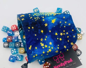 Reversible Dice Bag, Space Bag, Dungeons and dragons, Bag of holding,  Treasure bag. , Nerdy Gift For him