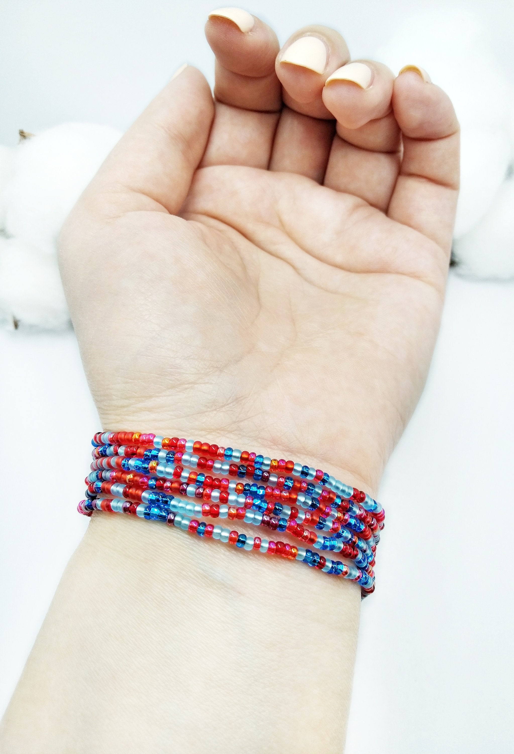 Colorful set bracelets multicolor bracelet stackable beaded Etsy