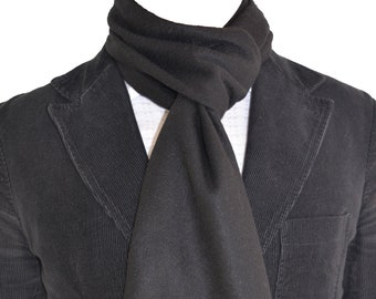 Black Mens Scarf - Etsy