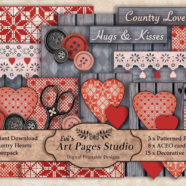 Country Valentine Instant Digital Download