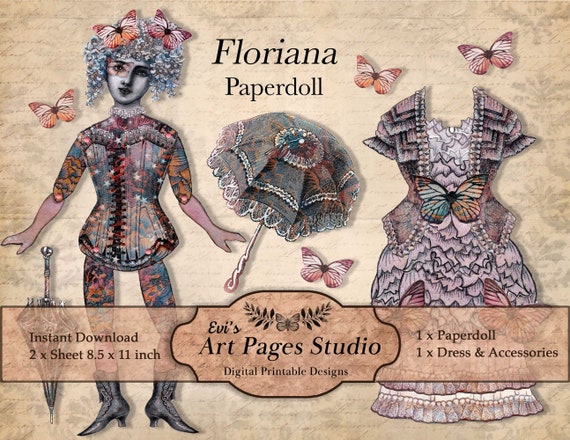 Printable/vintagevictorian/printable Paper Doll/vintage Paper - Etsy