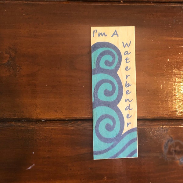 Waterbender Wooden Bookmark