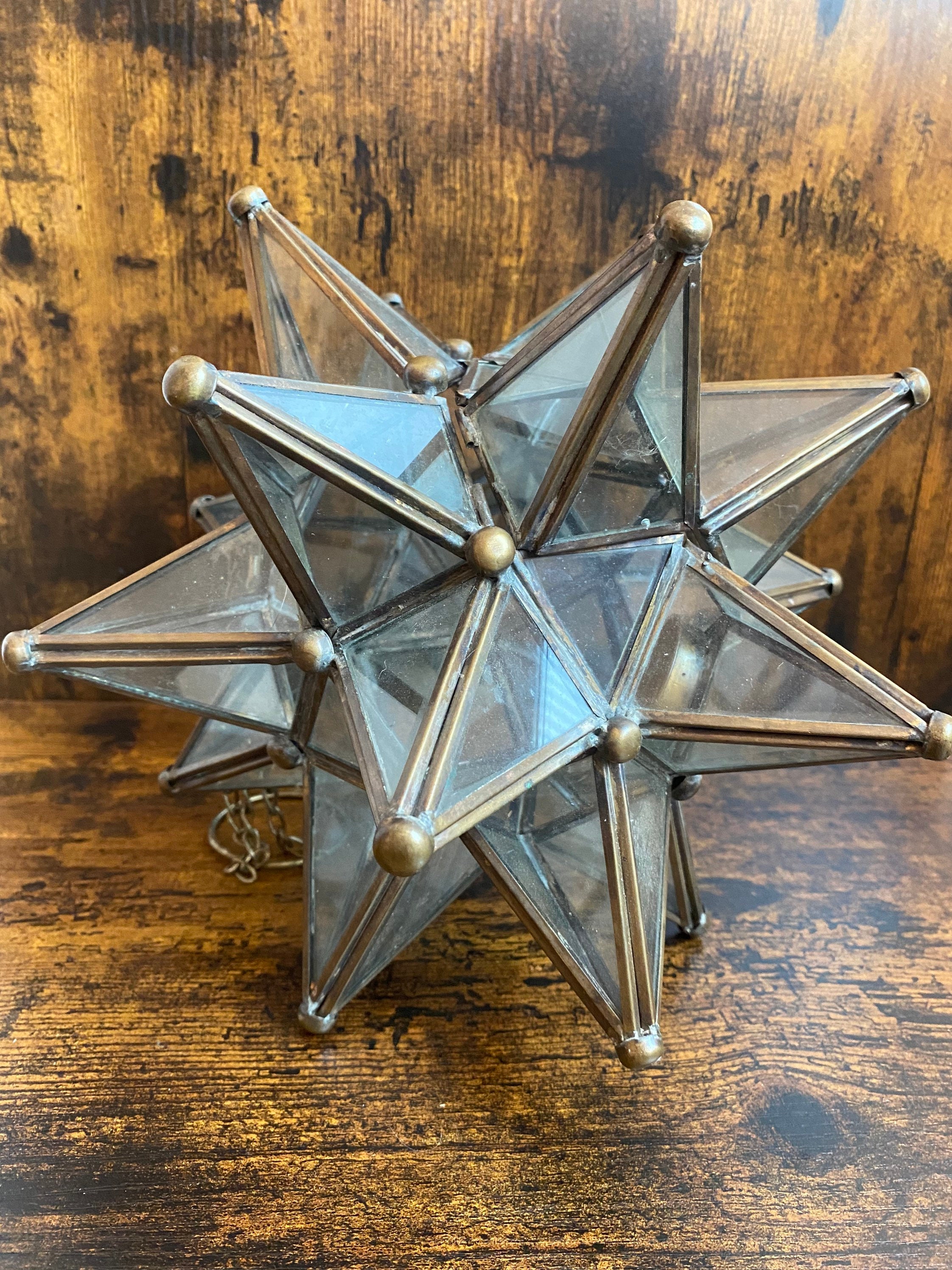 Vintage Moravian Star Hanging Tealight Pendant Vintage Star Etsy