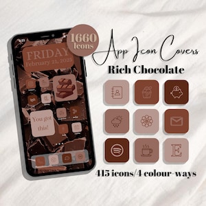Rich Chocolate - App Icons: Chocolatly Brown iOS Theme (1660 Icons) (Digital Download)