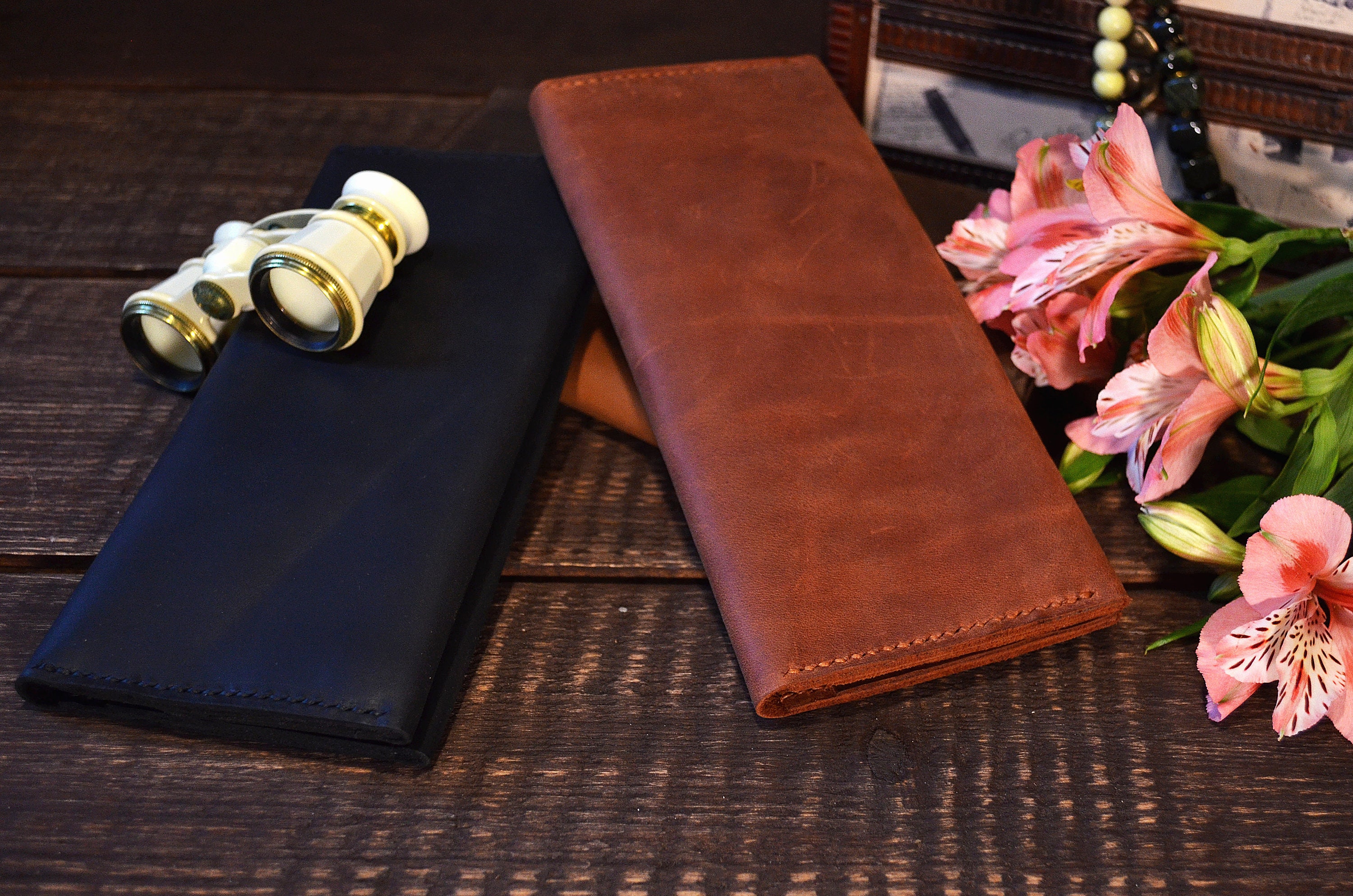 Leather Wallet Women's, Travel Wallet Women, Large Wallet Long Leather