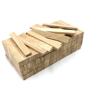 80 pièces de bandes de bois de chêne 22x8x160mm blocs d'artisanat en bois d'artisanat bâtons de bois décoratifs en bois décoratif pour l'artisanat de bricolage