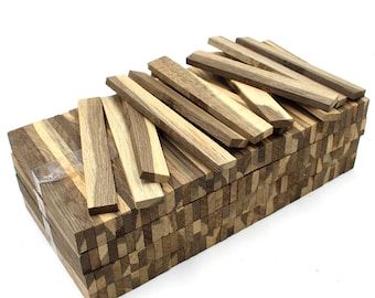 80 stuks gerookte eikenhouten strips, 22x8x160mm, knutselblokken, knutselhout, decoratieve houten stokjes, decoratief hout voor doe-het-zelf knutselwerkjes