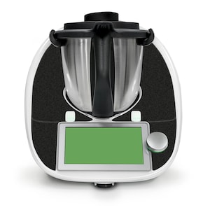 Adesivo decorativo Thermomix folha de cozinha TM6 proteção - preto glitter RX042-01