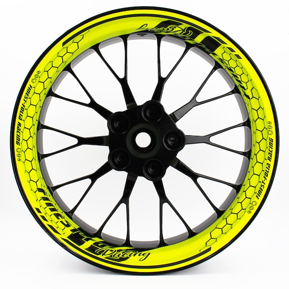 Motorcycle Rim Well Sticker, 4-piece Sticker Set for 17 Inch