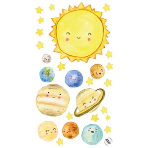 Wall tattoo solar system 85 cm x 46 cm wall sticker wall sticker children's room YX019